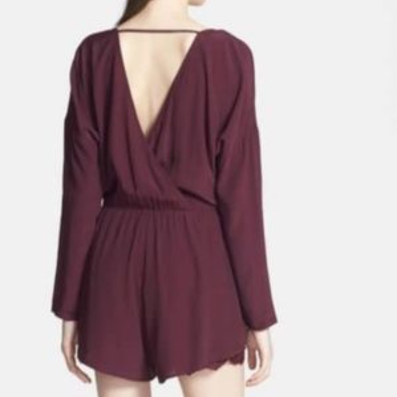 ASTR Peek-a-Boo Lace Silk Blend Romper - Picture 2 of 8